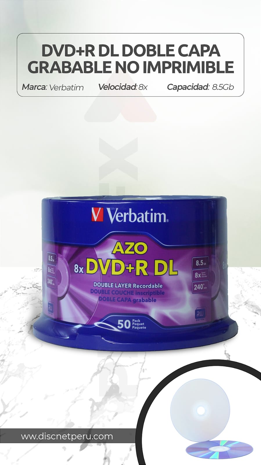 DVD DOBLE CAPA 8.5GB